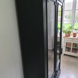 Old black Napoleon III display case, dresser, cabinet of curiosities, storage unit