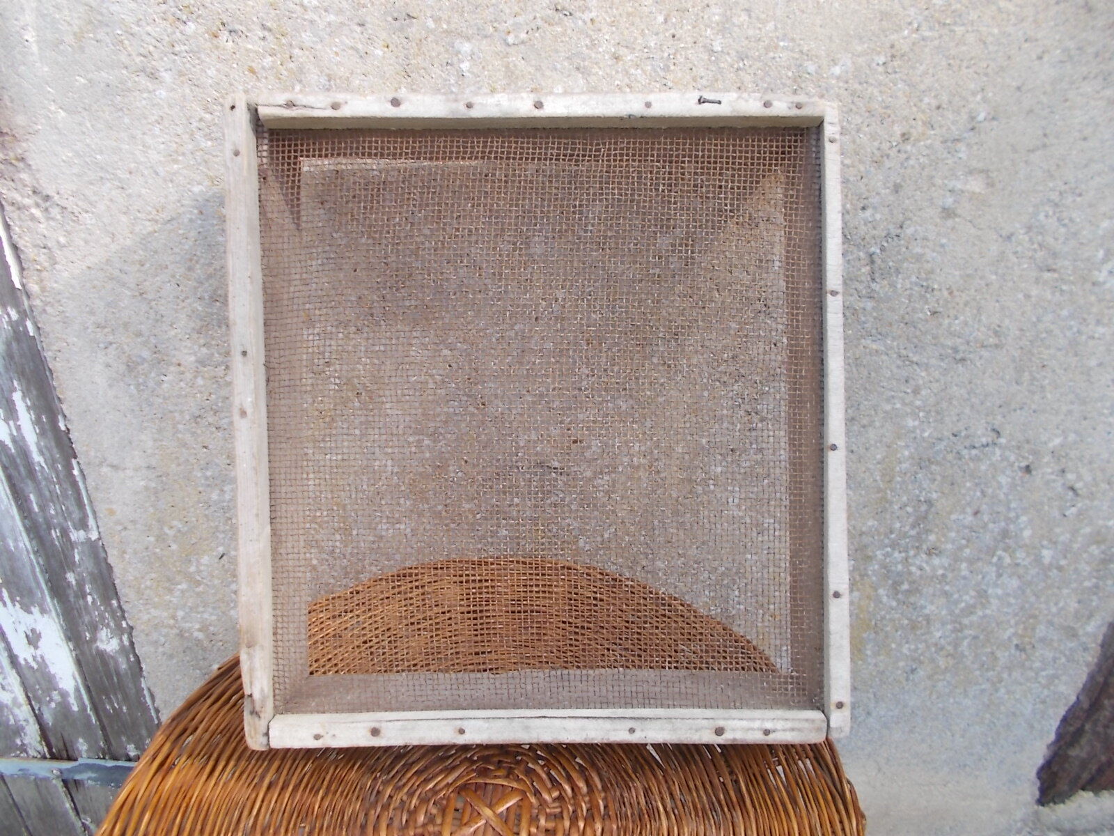 Old wooden sieve