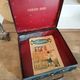 Old blue suitcase the lamp of France radio