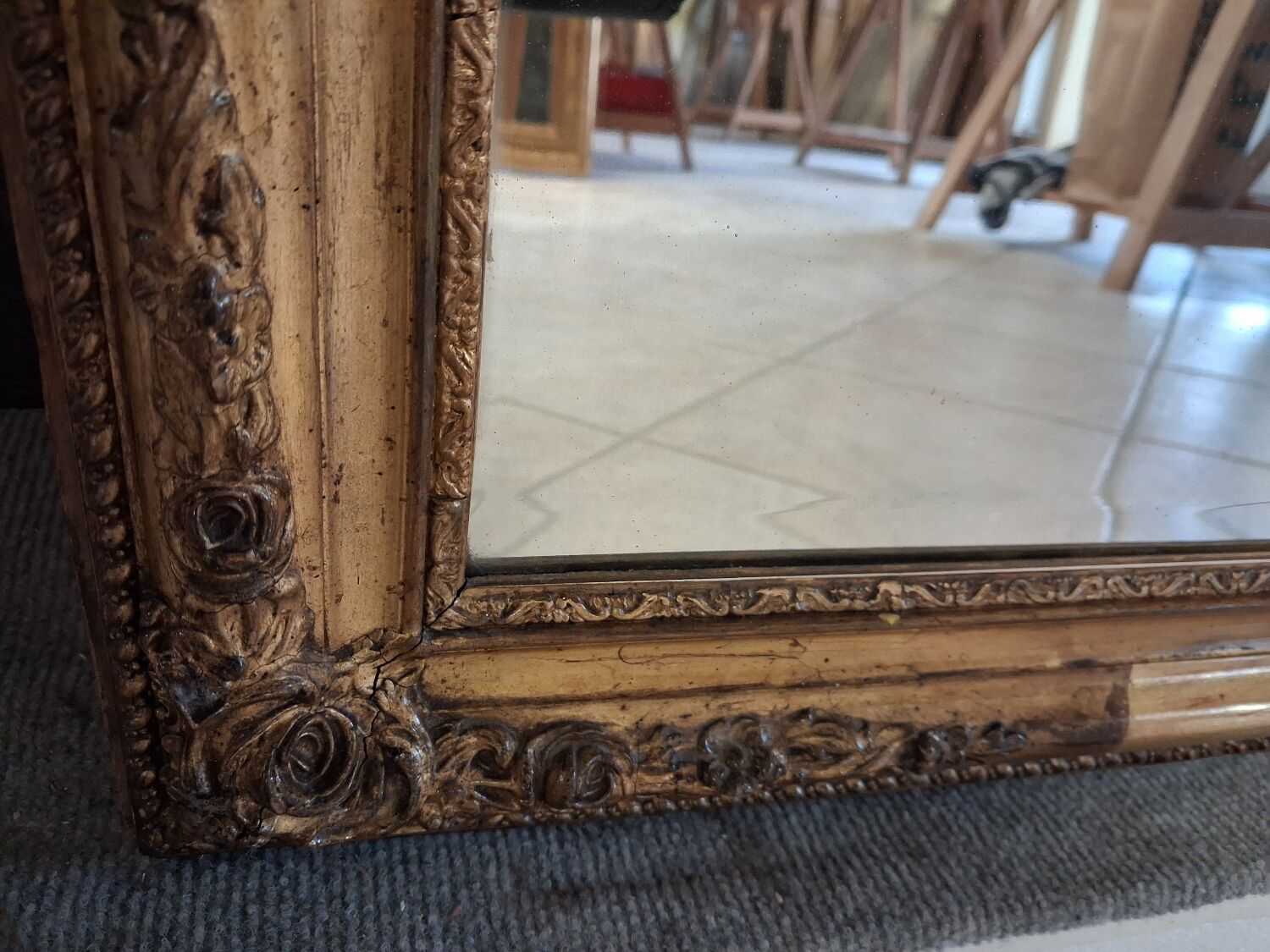 Restoration period mirror 77x63