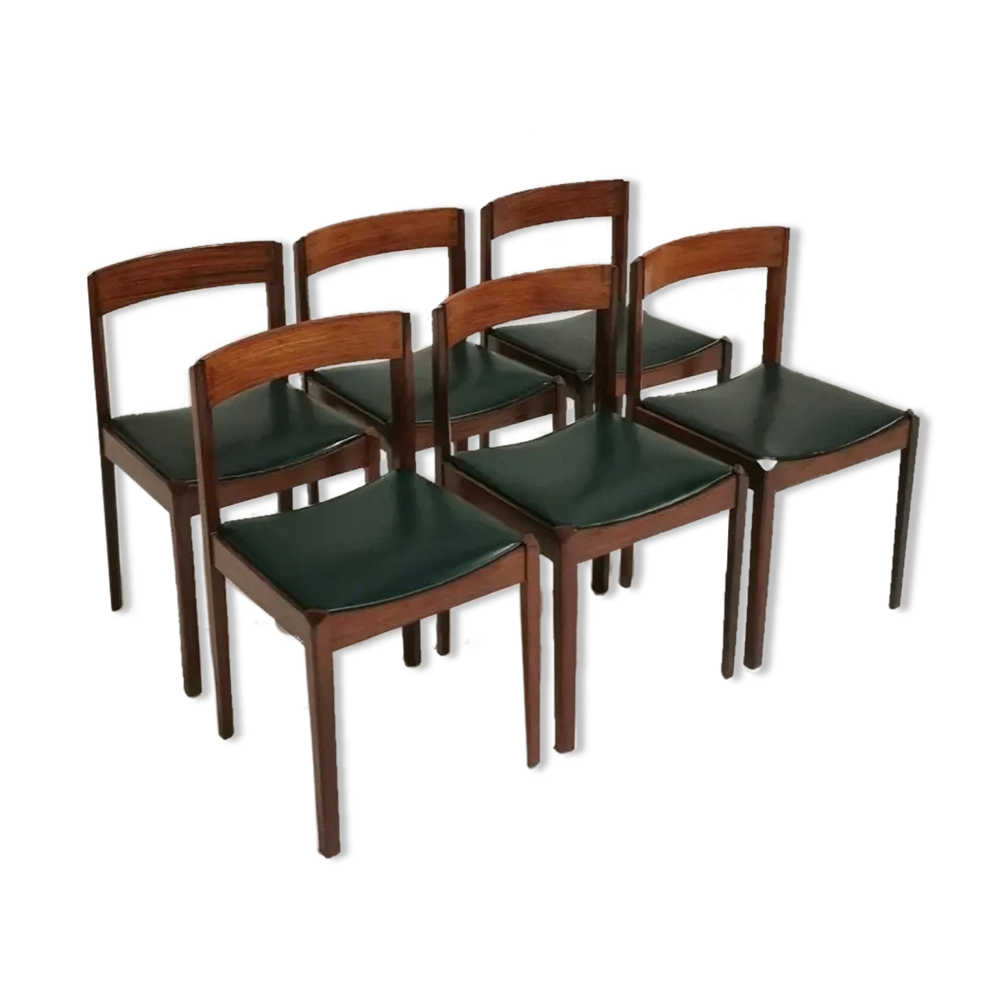 Set of 6 italian rosewood chairs, gessef, 1960