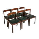 Set of 6 italian rosewood chairs, gessef, 1960