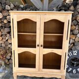 Refurbished solid wood display cabinet/sideboard
