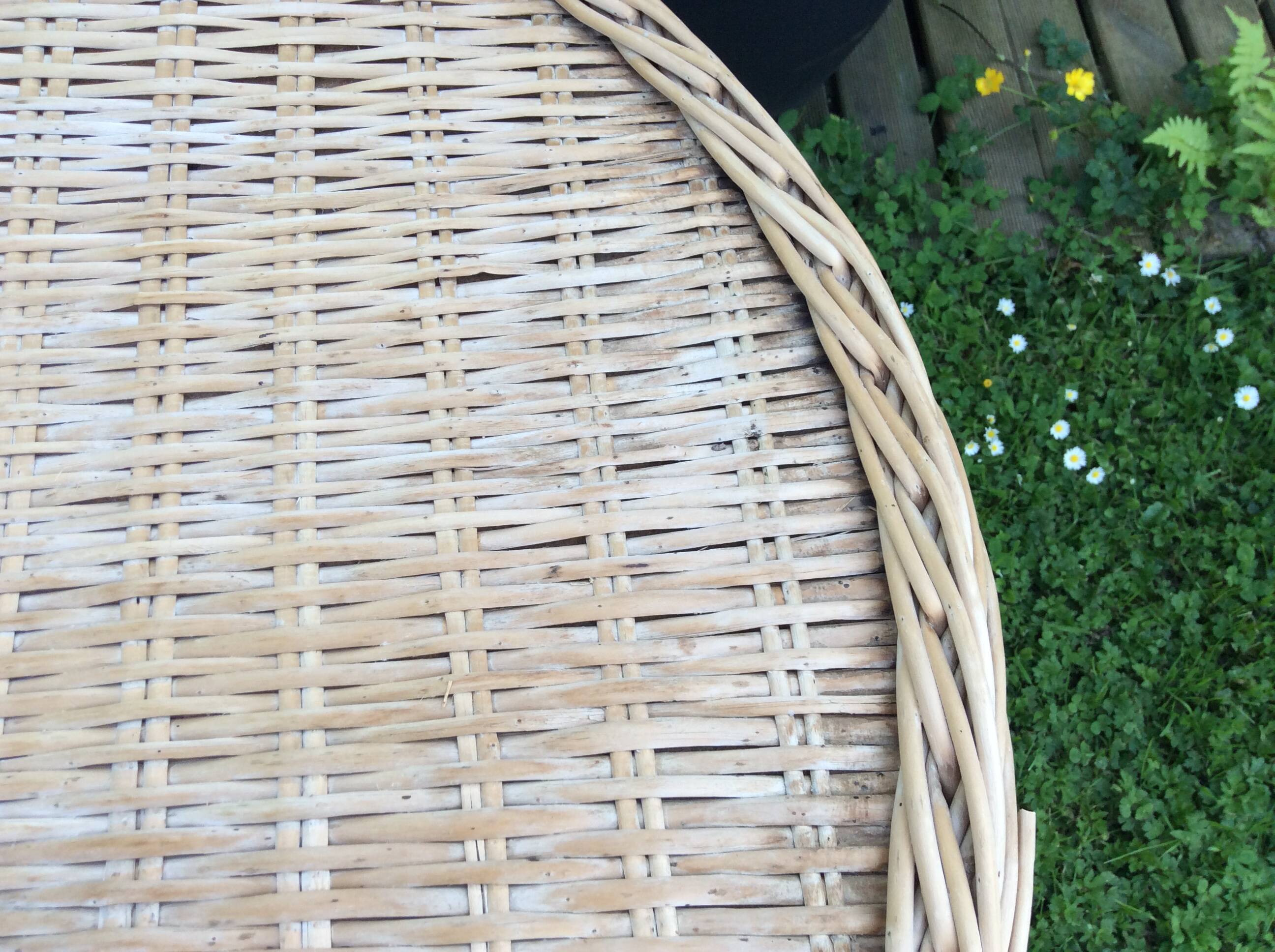 Rattan side table
