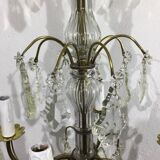 Chandelier 4 lights bronze and tassels