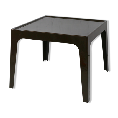 Table en fibre de verre, marron, France, circa 1970