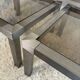 70s design brushed steel coffee table and nesting tables