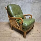 Mid-century lounge armchair, cane sides, 1960s
