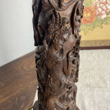 Carved wooden Balinese lamp base