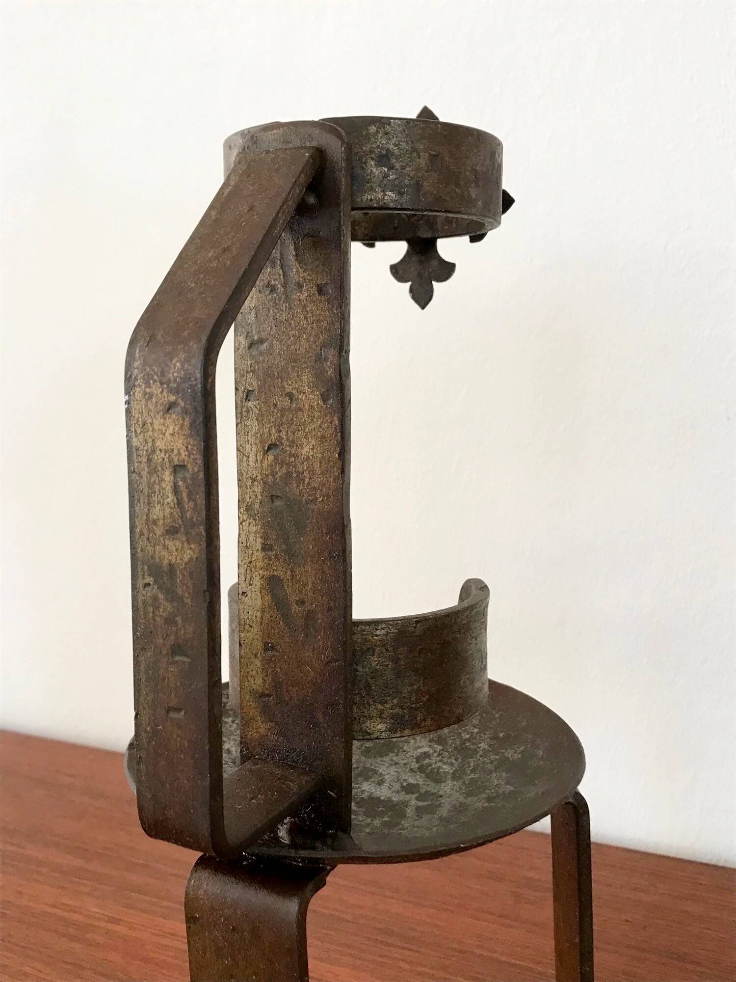 Vintage wrought iron candle holders from the 70s