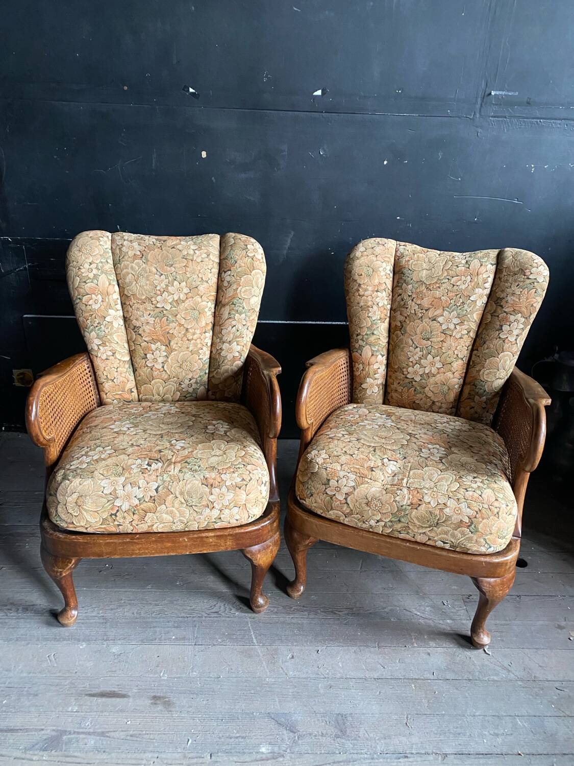 Paire de fauteuils bergère anglais Cannés