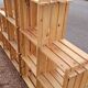Pair of vintage pine "staircase" bookcase shelves - 1970s