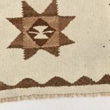 3x12 Vintage Beige & Brown Kilim Runner Rug, 95x373Cm
