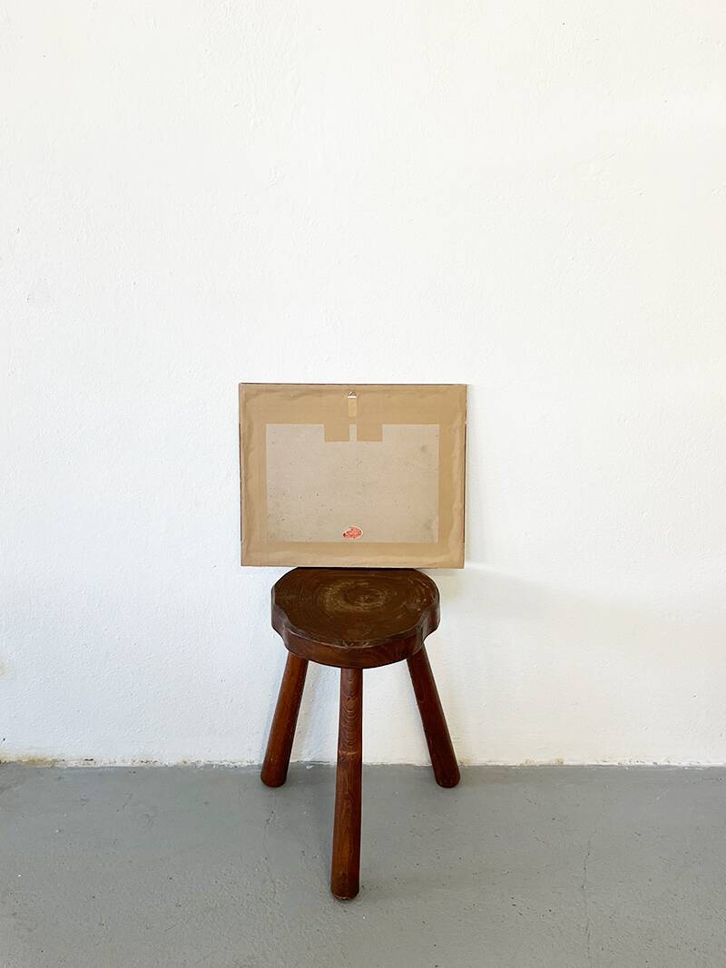 Painting "Mountain Lake", Pastel on paper, framed