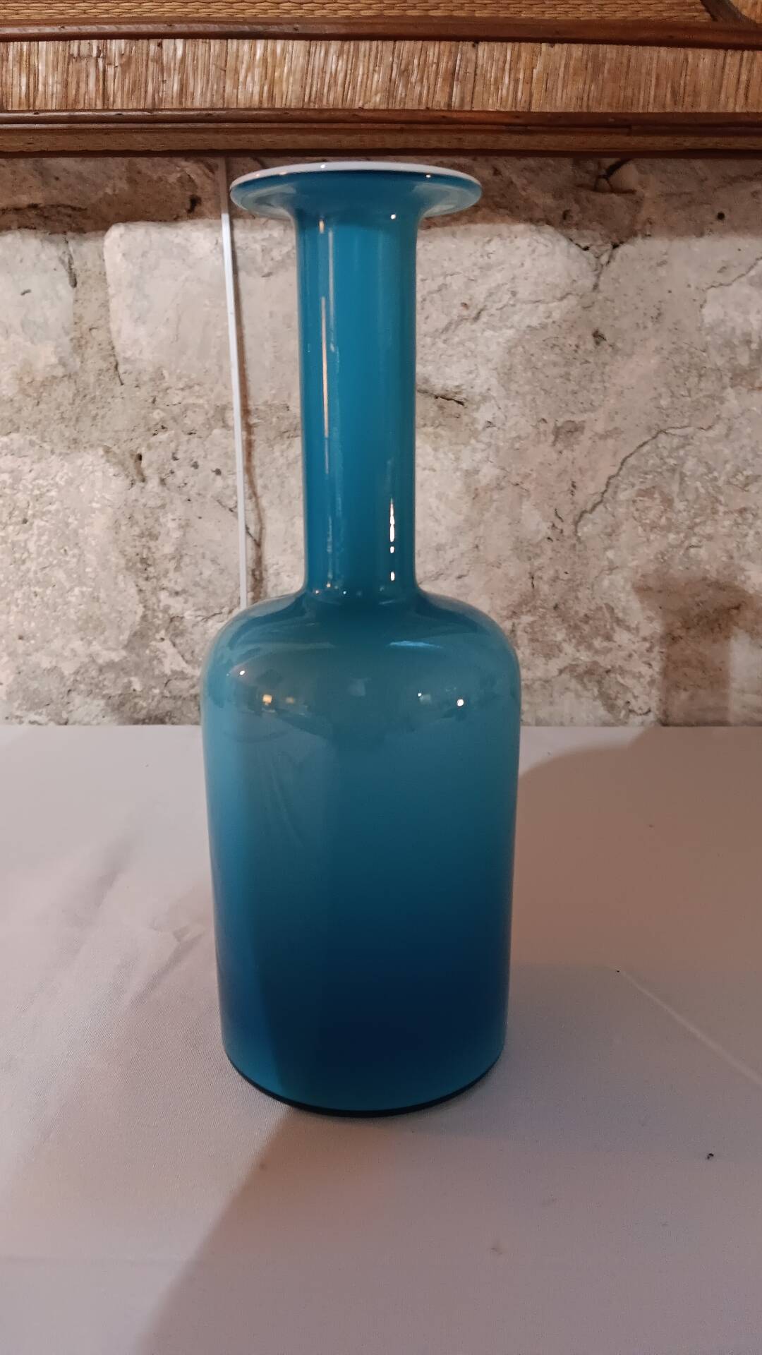 Vase Gul par Otto Brauer pour Holmegaard