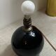 Black opaline glass globe lamp
