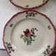 Service 6 assiettes plates gien lorraine fleurs peintes à la main