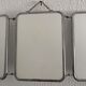 Vintage mirror 1950 triptych barber Arpin white - 21 x 51 cm