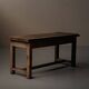 Antique work table/console in solid oak, Auvergne, circa 1900