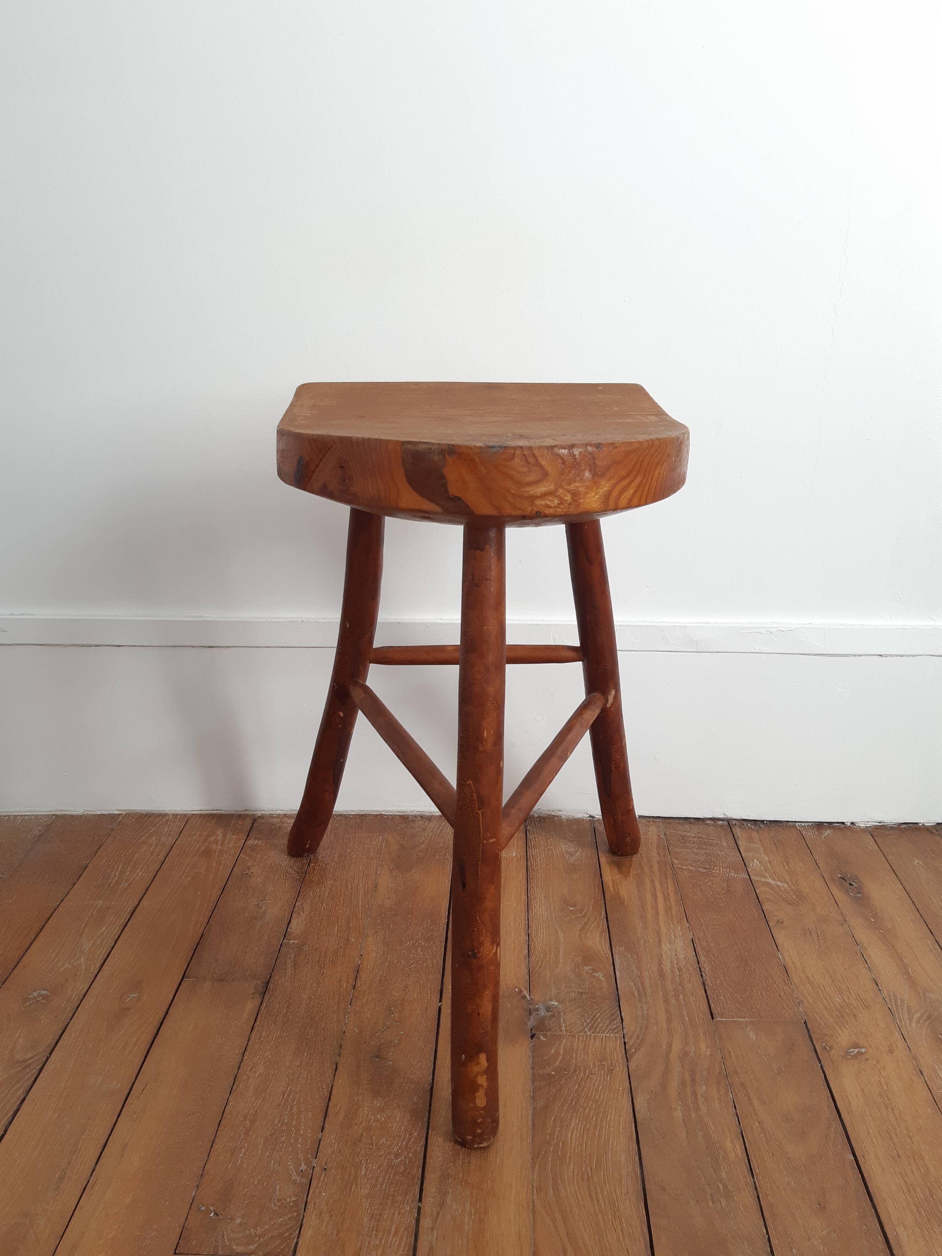 Tabouret tripode vintage