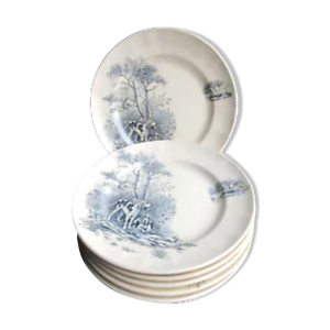lot de 6 assiettes plates