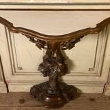 Console en bois sculpté et doré, Italie du Nord, XIXème siècle