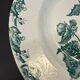 Set of 7 Terre de fer soup plates, green