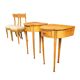 Matching cherry wood / Biedermeier chairs / sidetables set / tripot console table