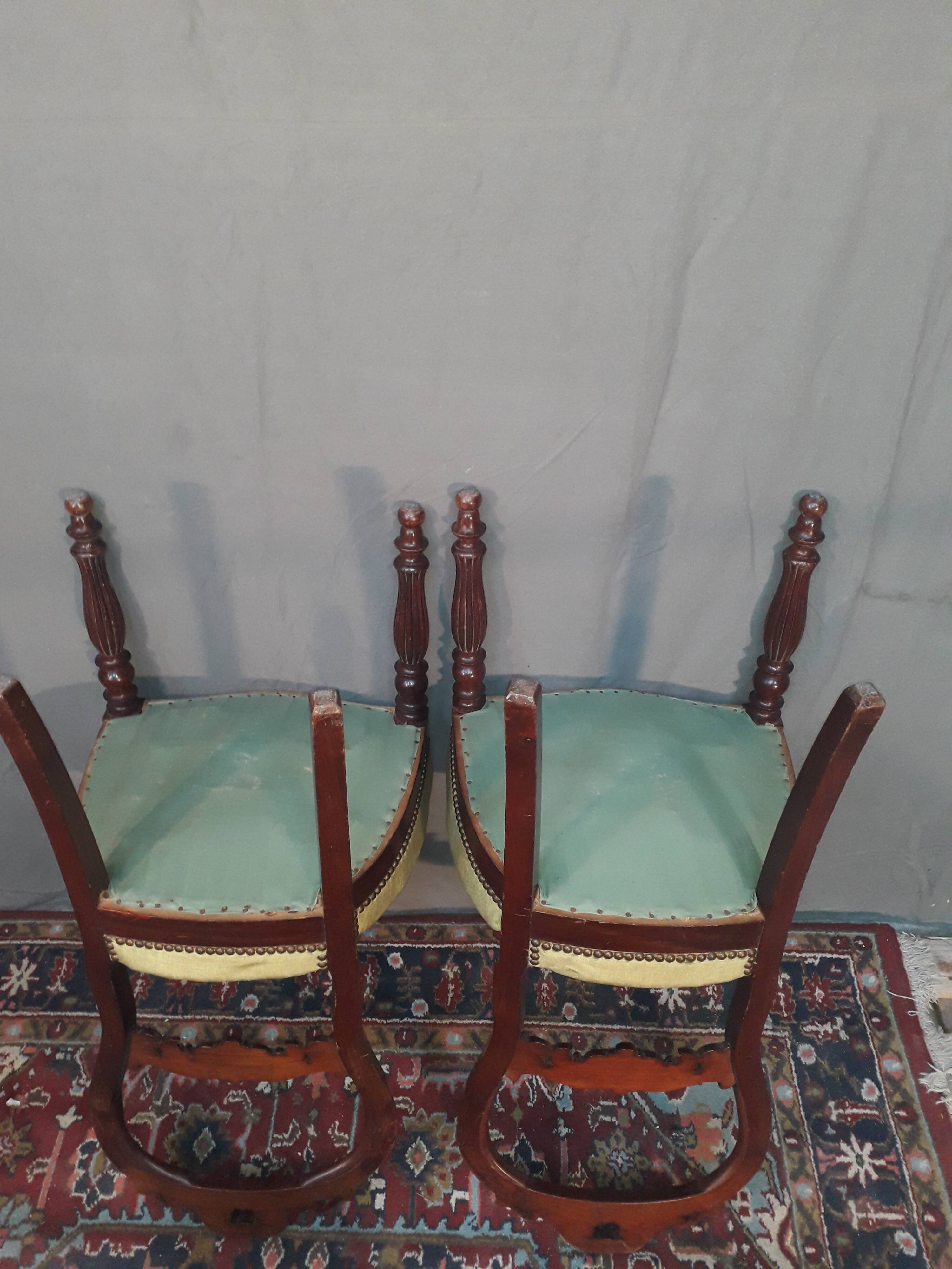 Pair of Louis Philippe chairs in mahogany