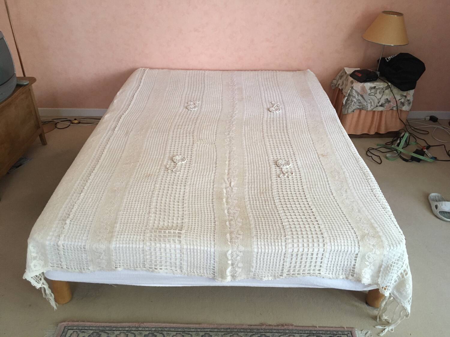 Vintage bedspread.