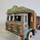 Indian tata truck handmade in polychrome wood