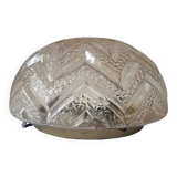 Plafonnier fleur en verre moulé