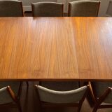 Vintage teak rectangle extendable dining table by AM Mobler Denmark