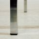 Chrome and glass coffee table.