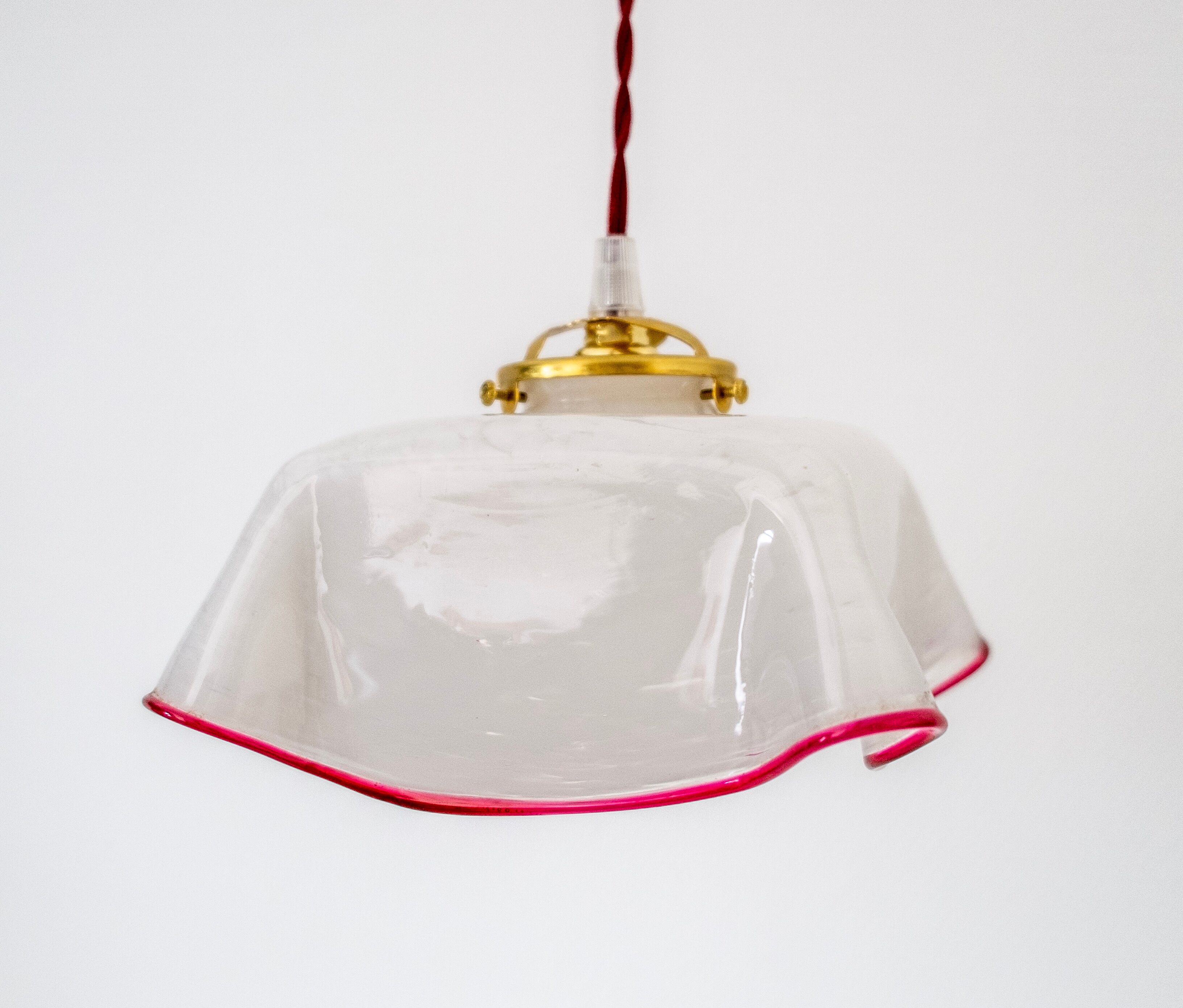 Art Deco square clichy glass pendant light