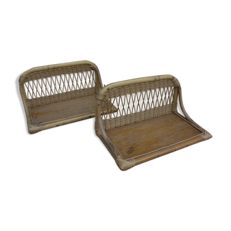 Pair of wicker bedsides