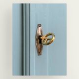 Vintage Parisian wardrobe, blue-green and gray