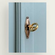 Armoire parisienne vintage bleu vert grisé