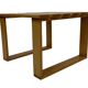 Vintage 1970s coffee table/side table, white oak slats slatted design