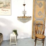 Vintage chandelier 8 lights and brass