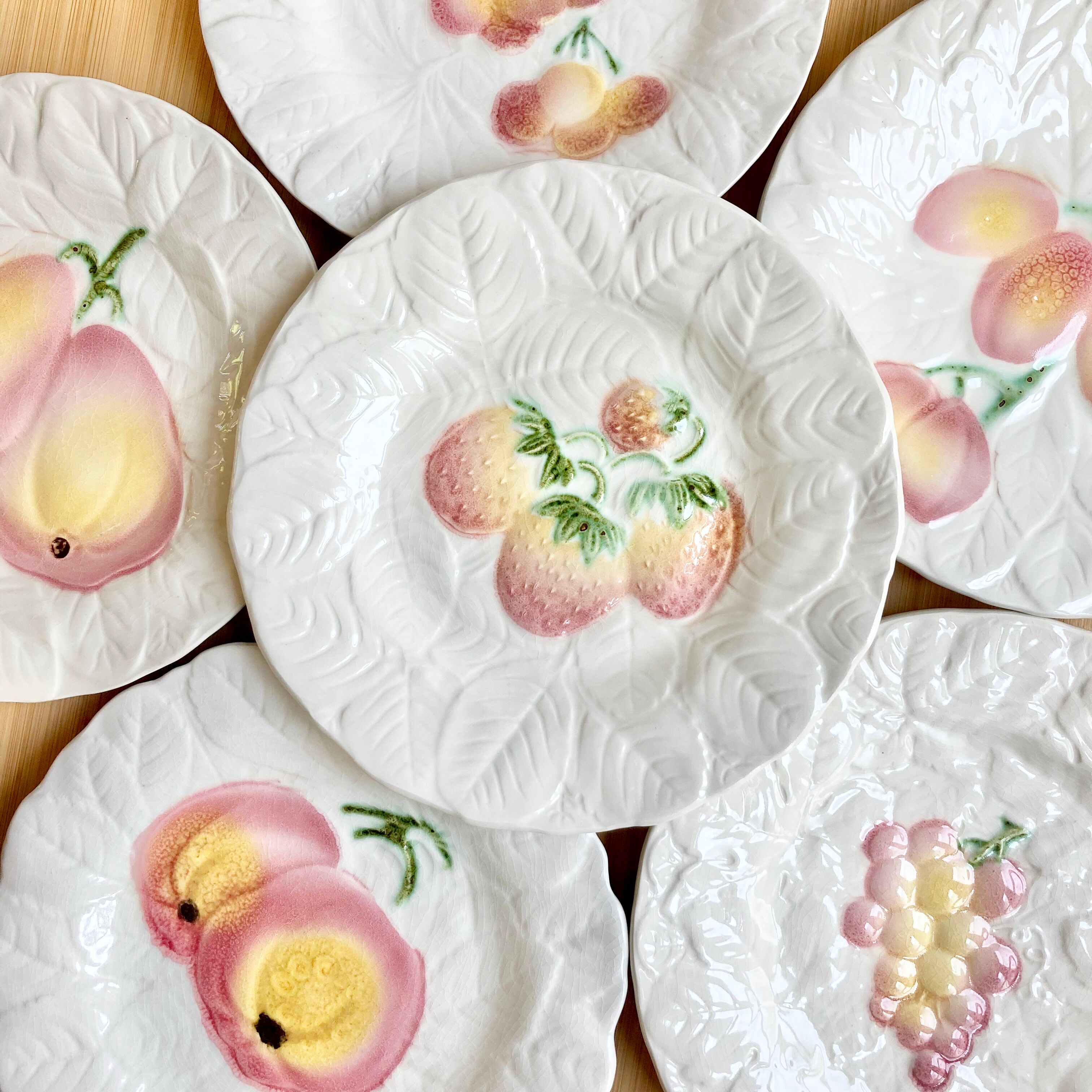 Barbotine Sarreguemines plates