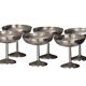 6 Guy Degrenne stainless steel ice cream dessert cups 1970