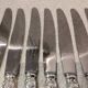 12 silver-plated metal table knives St Medard rocaille Florian