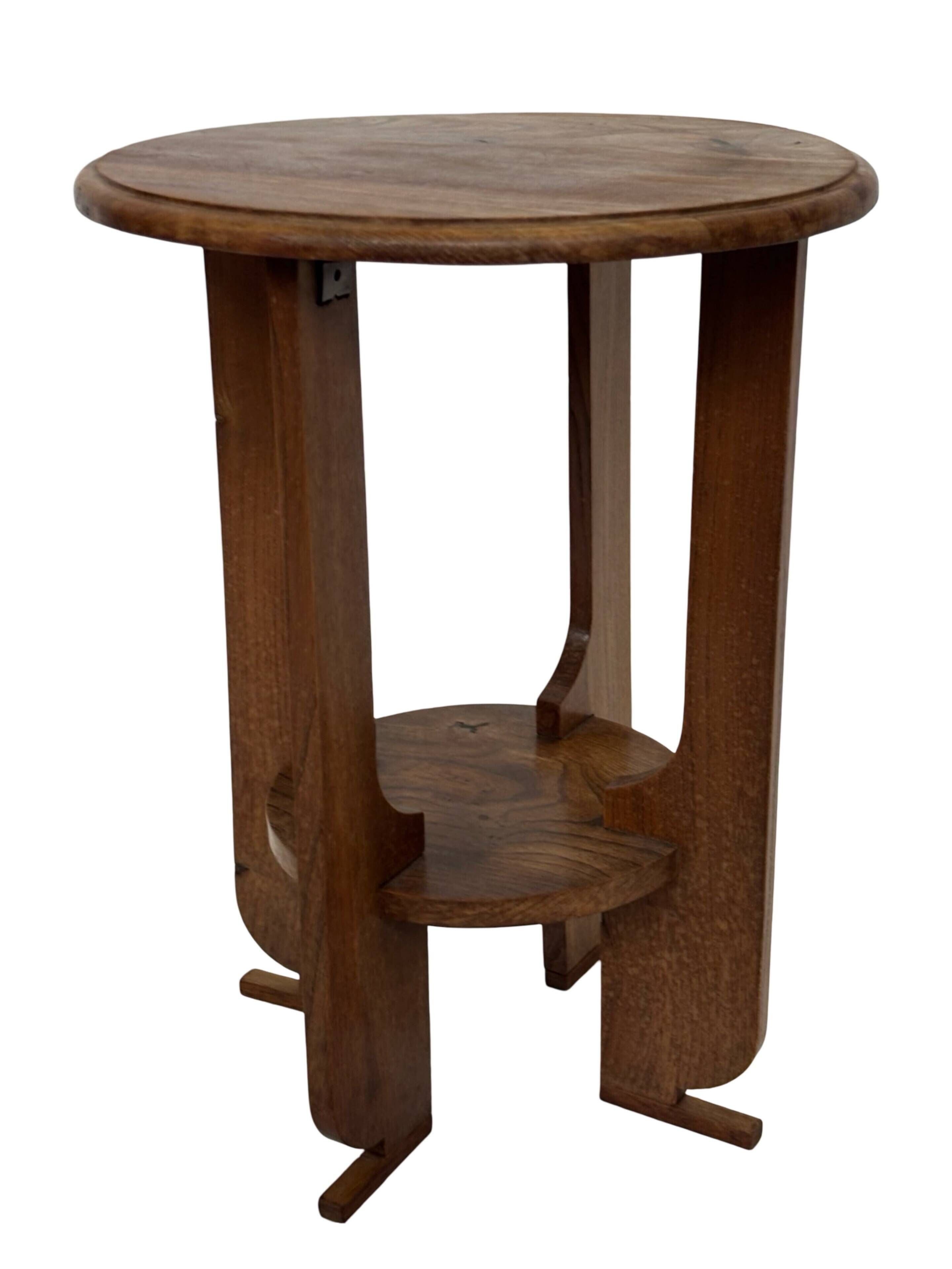 Table d'appoint Art Déco petite en chêne design minimaliste