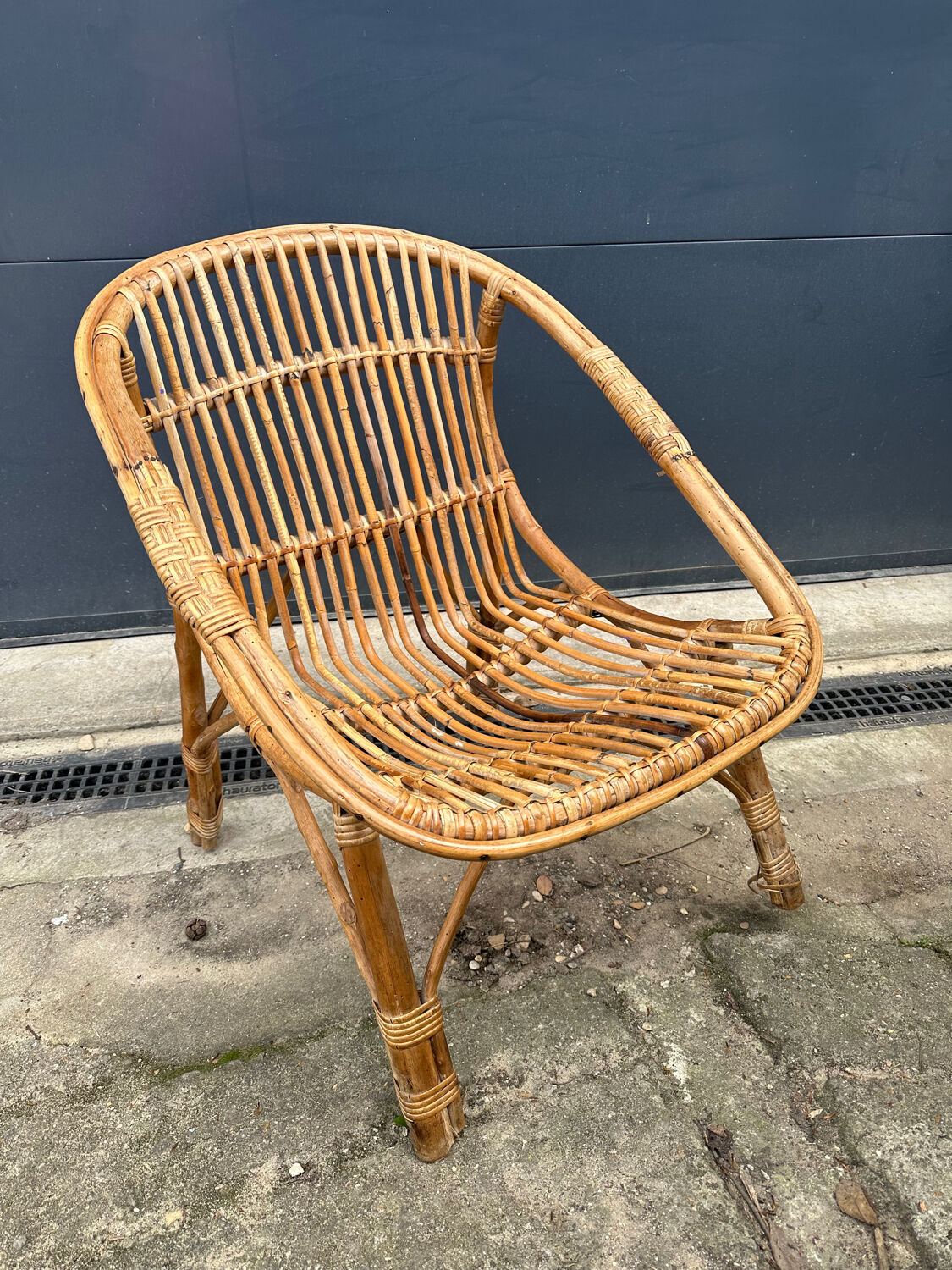 Rattan armchair