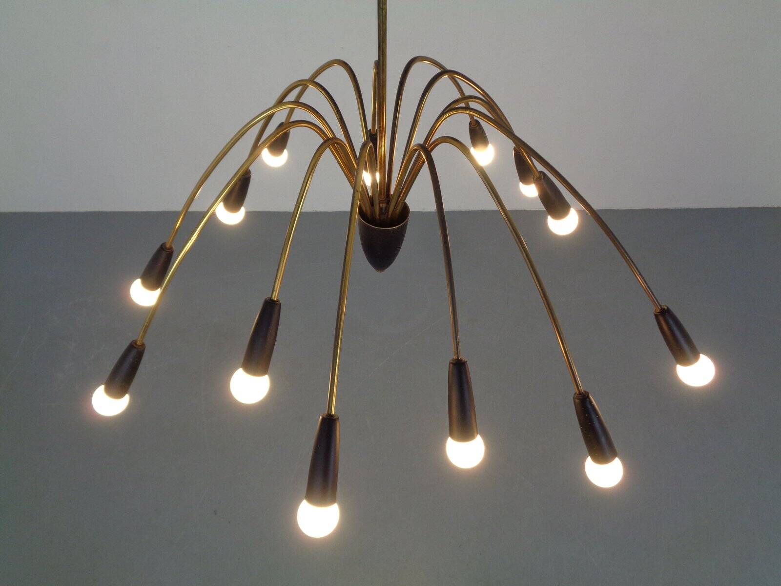 Large Italian Spider Ceiling Lamp, 1950s