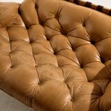 Hungarian leather sofa set by Ipoly Furniture Factory, set of 2.