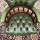 Chaise de bureau Chesterfield verte anglaise classique