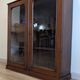 Victorian English mahogany display cabinet, elegant showcase furniture.