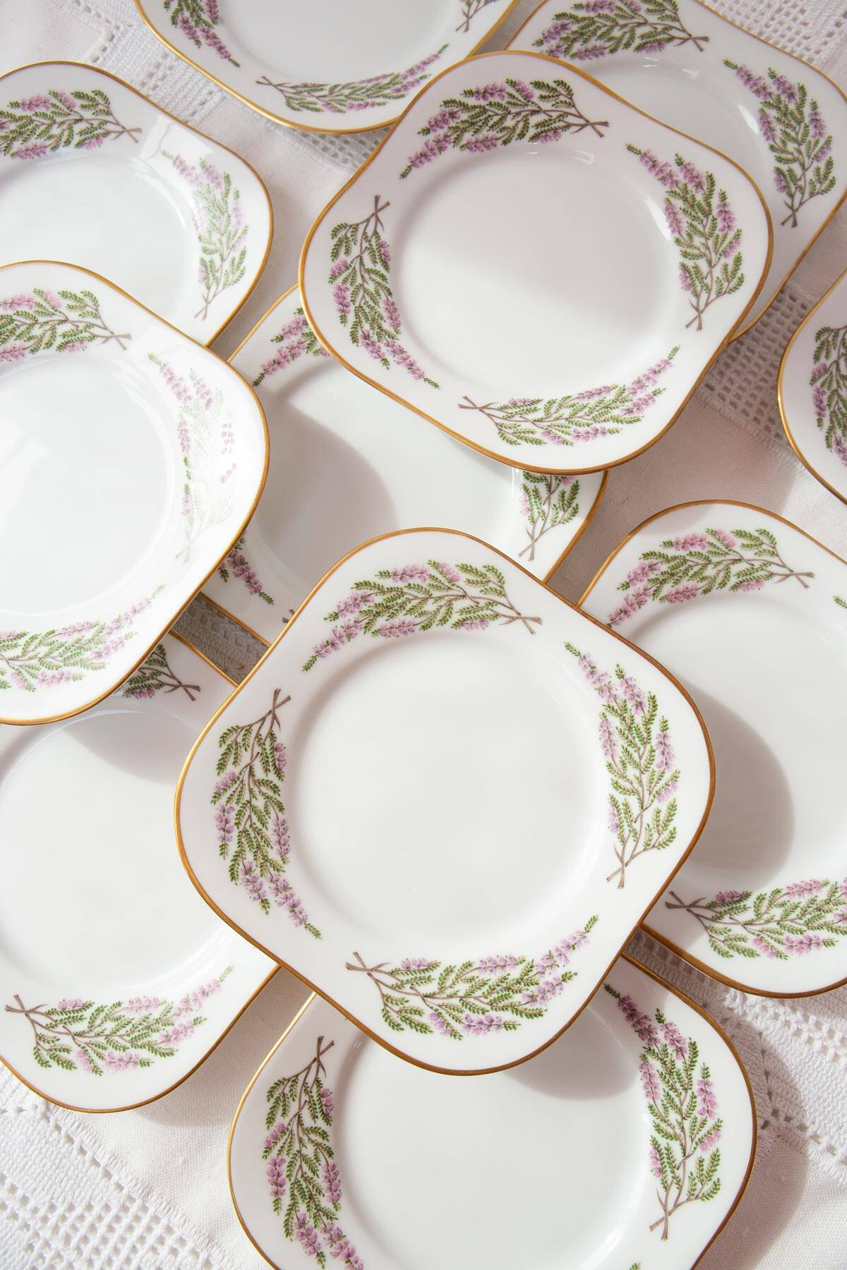Hackefors coffee service "Ljung Calluna vulgaris" circa 1950 (39 PIECES)